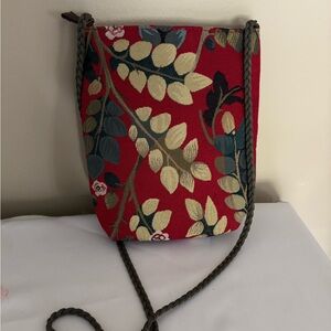 Floral Red Crossbody Bag